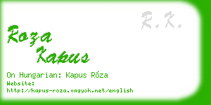roza kapus business card