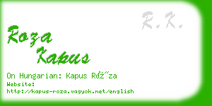 roza kapus business card